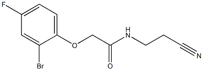 2-(2-bromo-4-fluorophenoxy)-N-(2-cyanoethyl)acetamide Struktur