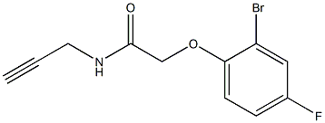 2-(2-bromo-4-fluorophenoxy)-N-prop-2-ynylacetamide Struktur