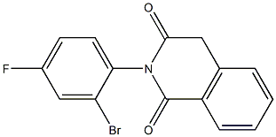 2-(2-bromo-4-fluorophenyl)-1,2,3,4-tetrahydroisoquinoline-1,3-dione Struktur