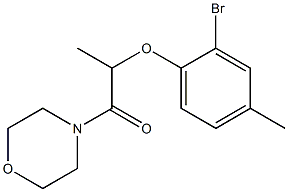 2-(2-bromo-4-methylphenoxy)-1-(morpholin-4-yl)propan-1-one Struktur