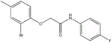 2-(2-bromo-4-methylphenoxy)-N-(4-fluorophenyl)acetamide Struktur