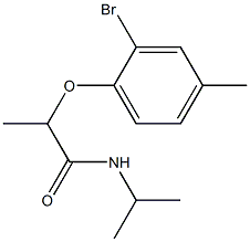 2-(2-bromo-4-methylphenoxy)-N-(propan-2-yl)propanamide Struktur