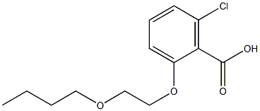 2-(2-butoxyethoxy)-6-chlorobenzoic acid Struktur