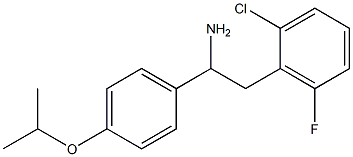 2-(2-chloro-6-fluorophenyl)-1-[4-(propan-2-yloxy)phenyl]ethan-1-amine Struktur