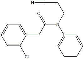 2-(2-chlorophenyl)-N-(2-cyanoethyl)-N-phenylacetamide Struktur