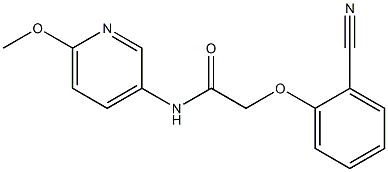 2-(2-cyanophenoxy)-N-(6-methoxypyridin-3-yl)acetamide Struktur