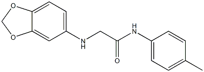 2-(2H-1,3-benzodioxol-5-ylamino)-N-(4-methylphenyl)acetamide Struktur