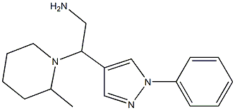 2-(2-methylpiperidin-1-yl)-2-(1-phenyl-1H-pyrazol-4-yl)ethanamine Struktur