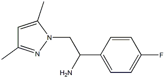 2-(3,5-dimethyl-1H-pyrazol-1-yl)-1-(4-fluorophenyl)ethanamine Struktur