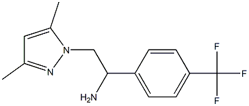 2-(3,5-dimethyl-1H-pyrazol-1-yl)-1-[4-(trifluoromethyl)phenyl]ethan-1-amine Struktur