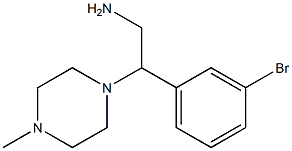 2-(3-bromophenyl)-2-(4-methylpiperazin-1-yl)ethanamine Struktur