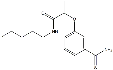 2-(3-carbamothioylphenoxy)-N-pentylpropanamide Struktur