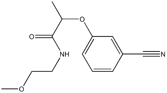 2-(3-cyanophenoxy)-N-(2-methoxyethyl)propanamide Struktur