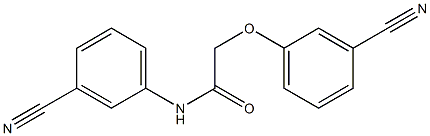 2-(3-cyanophenoxy)-N-(3-cyanophenyl)acetamide Struktur