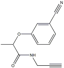 2-(3-cyanophenoxy)-N-(prop-2-yn-1-yl)propanamide Struktur