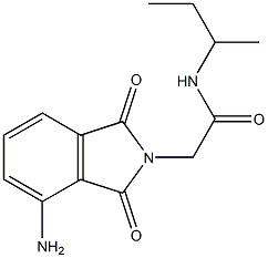 2-(4-amino-1,3-dioxo-2,3-dihydro-1H-isoindol-2-yl)-N-(butan-2-yl)acetamide Struktur