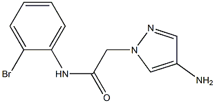 2-(4-amino-1H-pyrazol-1-yl)-N-(2-bromophenyl)acetamide Struktur