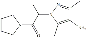 2-(4-amino-3,5-dimethyl-1H-pyrazol-1-yl)-1-(pyrrolidin-1-yl)propan-1-one Struktur