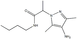 2-(4-amino-3,5-dimethyl-1H-pyrazol-1-yl)-N-butylpropanamide Struktur