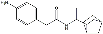 2-(4-aminophenyl)-N-(1-{bicyclo[2.2.1]heptan-2-yl}ethyl)acetamide Struktur