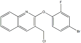 2-(4-bromo-2-fluorophenoxy)-3-(chloromethyl)quinoline Struktur