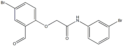 2-(4-bromo-2-formylphenoxy)-N-(3-bromophenyl)acetamide Struktur