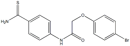 2-(4-bromophenoxy)-N-(4-carbamothioylphenyl)acetamide Struktur