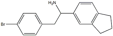 2-(4-bromophenyl)-1-(2,3-dihydro-1H-inden-5-yl)ethan-1-amine Struktur