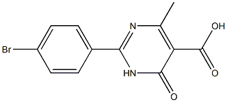 2-(4-bromophenyl)-4-methyl-6-oxo-1,6-dihydropyrimidine-5-carboxylic acid Struktur