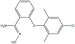 2-(4-chloro-2,6-dimethylphenoxy)-N'-hydroxybenzene-1-carboximidamide Struktur