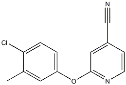 2-(4-chloro-3-methylphenoxy)pyridine-4-carbonitrile Struktur