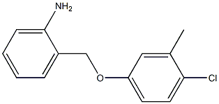 2-(4-chloro-3-methylphenoxymethyl)aniline Struktur