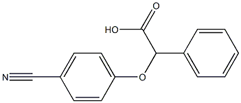 2-(4-cyanophenoxy)-2-phenylacetic acid Struktur