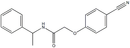 2-(4-cyanophenoxy)-N-(1-phenylethyl)acetamide Struktur