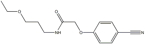 2-(4-cyanophenoxy)-N-(3-ethoxypropyl)acetamide Struktur