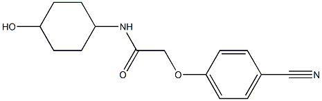 2-(4-cyanophenoxy)-N-(4-hydroxycyclohexyl)acetamide Struktur