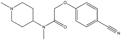 2-(4-cyanophenoxy)-N-methyl-N-(1-methylpiperidin-4-yl)acetamide Struktur