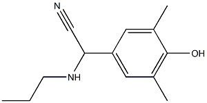 2-(4-hydroxy-3,5-dimethylphenyl)-2-(propylamino)acetonitrile Struktur