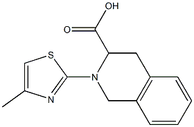 2-(4-methyl-1,3-thiazol-2-yl)-1,2,3,4-tetrahydroisoquinoline-3-carboxylic acid Struktur