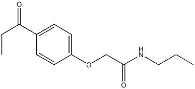 2-(4-propionylphenoxy)-N-propylacetamide Struktur