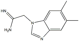 2-(5,6-dimethyl-1H-benzimidazol-1-yl)ethanimidamide Struktur