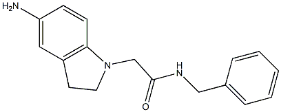 2-(5-amino-2,3-dihydro-1H-indol-1-yl)-N-benzylacetamide Struktur