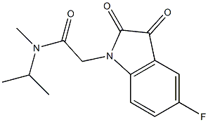 2-(5-fluoro-2,3-dioxo-2,3-dihydro-1H-indol-1-yl)-N-methyl-N-(propan-2-yl)acetamide Struktur