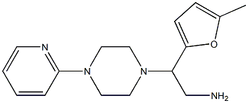 2-(5-methylfuran-2-yl)-2-[4-(pyridin-2-yl)piperazin-1-yl]ethan-1-amine Struktur