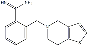 2-(6,7-dihydrothieno[3,2-c]pyridin-5(4H)-ylmethyl)benzenecarboximidamide Struktur