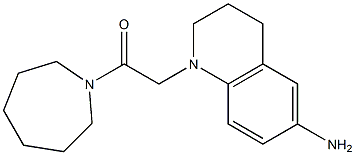 2-(6-amino-1,2,3,4-tetrahydroquinolin-1-yl)-1-(azepan-1-yl)ethan-1-one Struktur