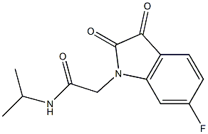 2-(6-fluoro-2,3-dioxo-2,3-dihydro-1H-indol-1-yl)-N-(propan-2-yl)acetamide Struktur