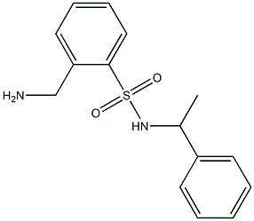 2-(aminomethyl)-N-(1-phenylethyl)benzenesulfonamide Struktur