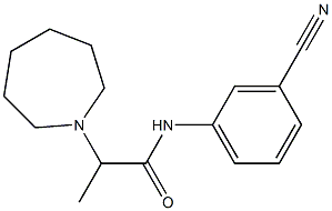 2-(azepan-1-yl)-N-(3-cyanophenyl)propanamide Struktur