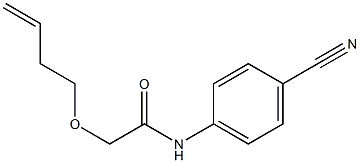 2-(but-3-en-1-yloxy)-N-(4-cyanophenyl)acetamide Struktur